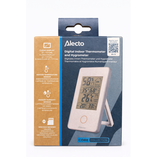  Alecto WS-75 Digitale Binnenthermometer, wit 