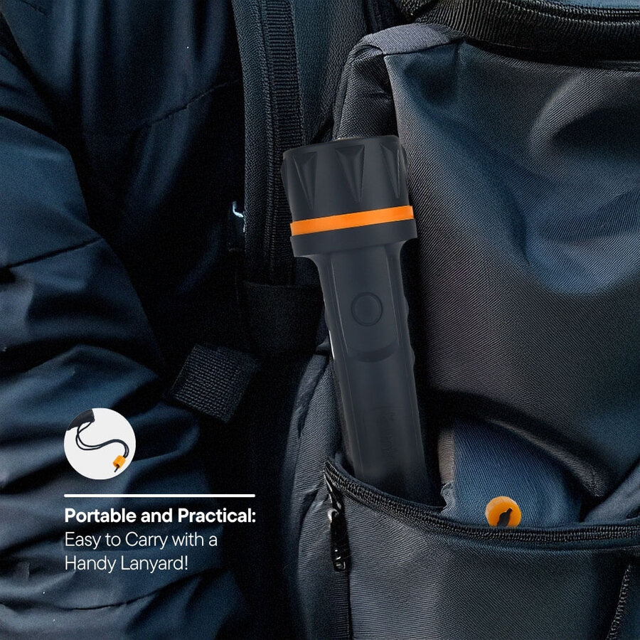 Heavy Duty Zaklamp 15LM, 2xAA-5