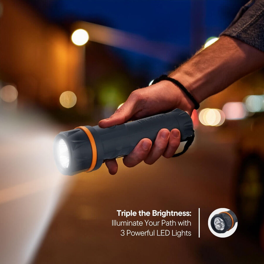 Heavy Duty Zaklamp 15LM, 2xAA-2