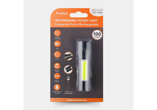  Uniross Oplaadbare Pocket Light – 100LM 
