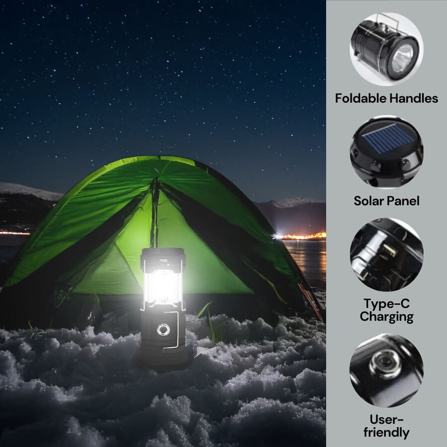 Solar & USB Oplaadbare Camping Lamp-5