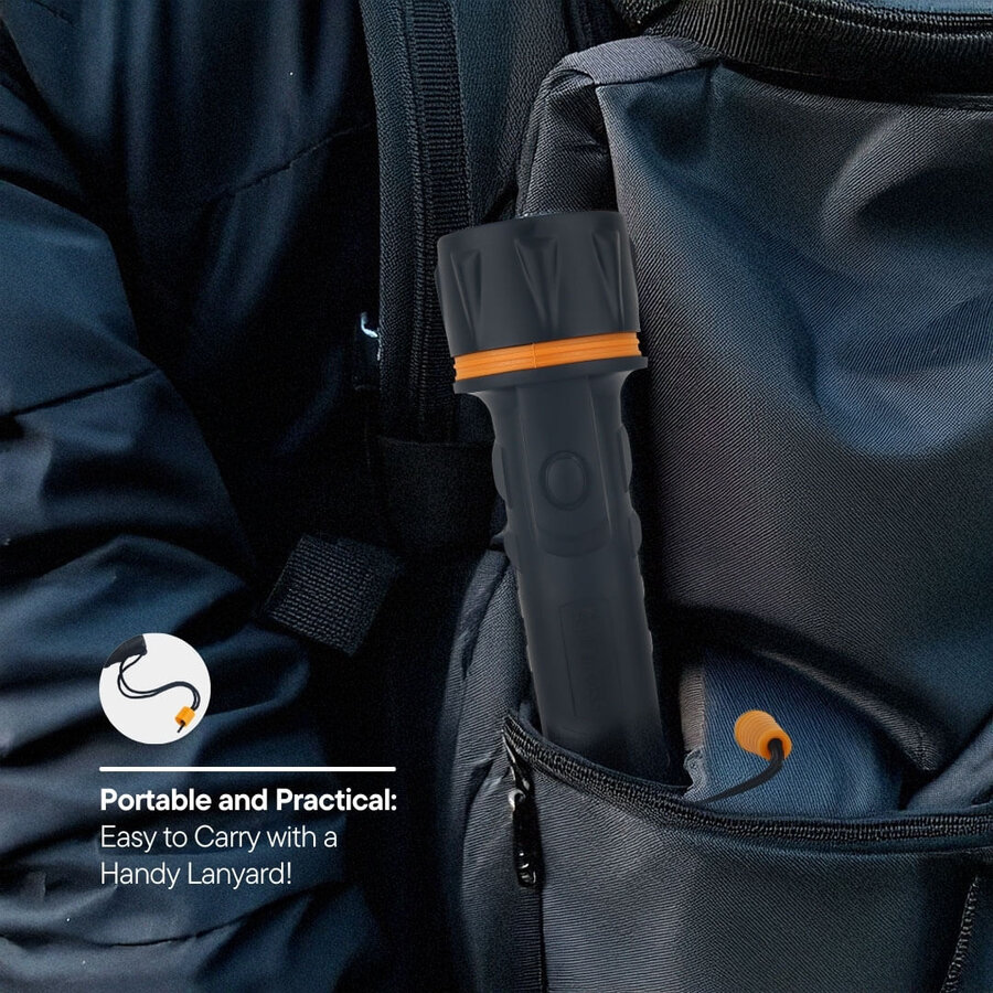 Heavy Duty Zaklamp 15LM, 2xD-5