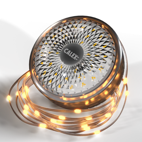  Calex Outdoor Battery Rechargeable Stringlight SMD 3.7W 150LM RGB+2700K Grijs 