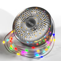 thumb-Outdoor Battery Rechargeable Stringlight SMD 3.7W 150LM RGB+2700K Grijs-2