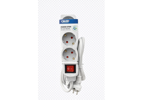  Calex Tafelcontactdoos 3 Voudig met Schakelaar Wit 