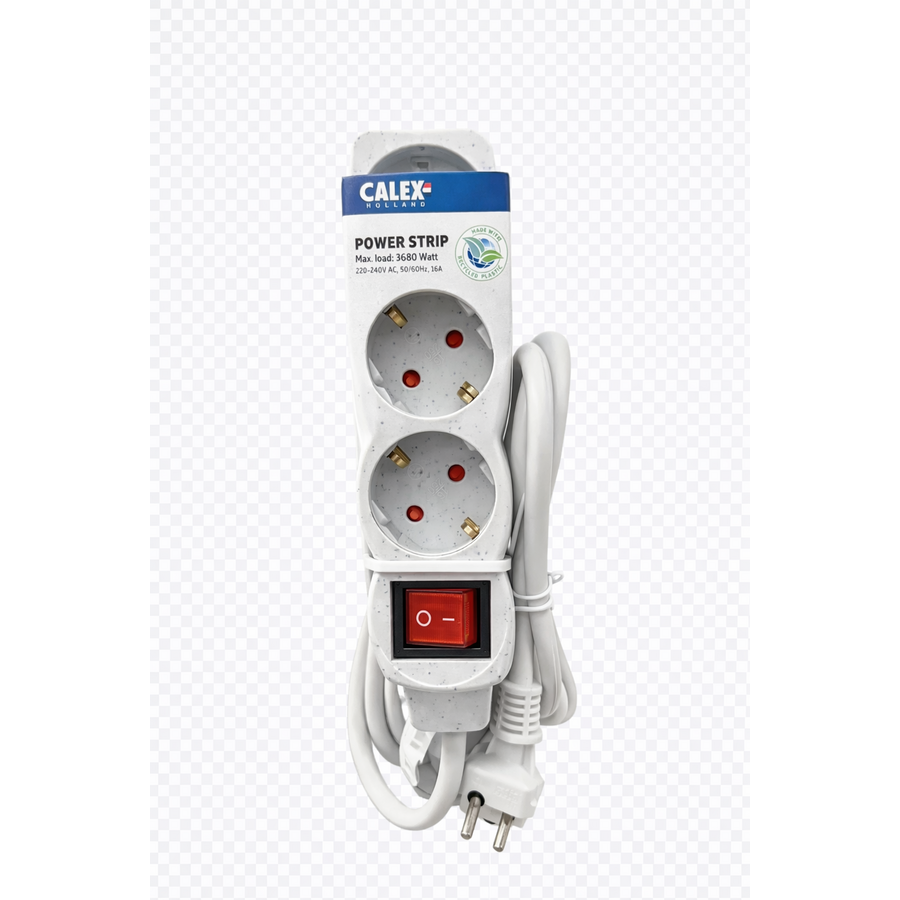 Tafelcontactdoos 3 Voudig met Schakelaar Wit-1