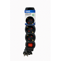 thumb-Tafelcontactdoos 4 Voudig met Schakelaar Zwart-1