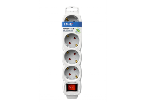  Calex 4V Stekkerdoos met Schakelaar Wit 