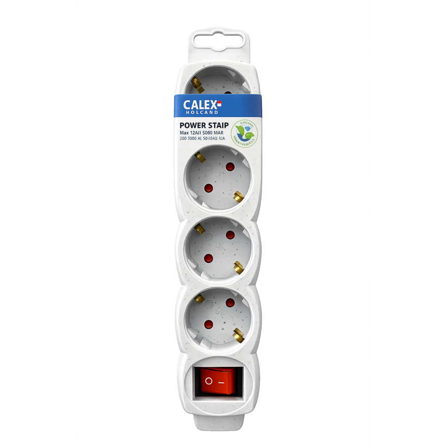 Tafelcontactdoos 4 Voudig met Schakelaar Wit-1