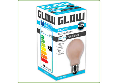 Glow Flame Normaal E27 5W(=25W) 1900K 250LM Dimbaar 