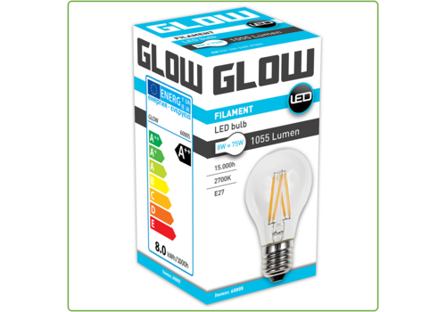  Glow Normaal E27 8W(=75W) 2700K 1055LM 