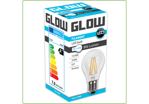  Glow Normaal E27 7W(=60W) 2700K 806LM Dimbaar 