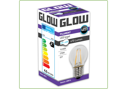  Glow Kogel E27 4W(=40W) 2700K 470LM 