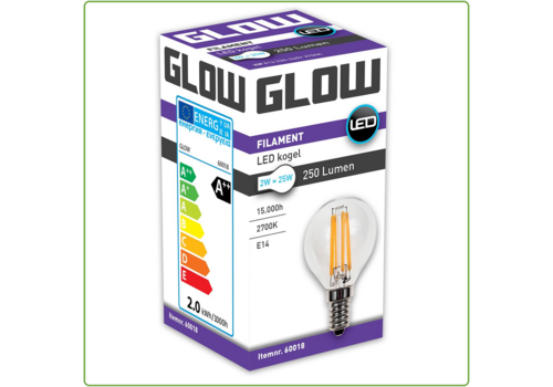  Glow Kogel E14 2W(=25W) 2700K 250LM 
