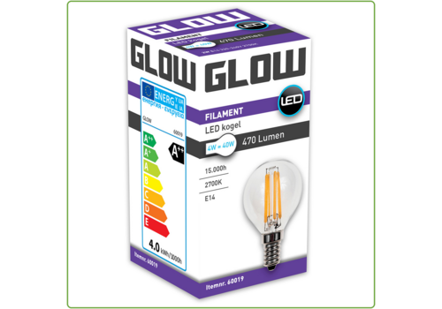  Glow Kogel E14 4W(=40W) 2700K 470LM 