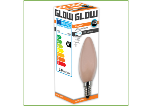  Glow Flame Kaars E14 2W(=10W) 1900K 100LM 