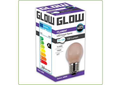  Glow Flame Kogel E27 2W(=10W) 1900K 100LM 