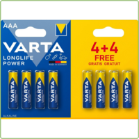 AAA Longlife Power Alkaline blister 4+4