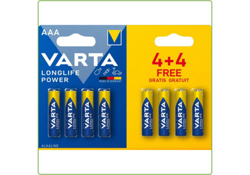  Varta AAA Longlife Power Alkaline blister 4+4 