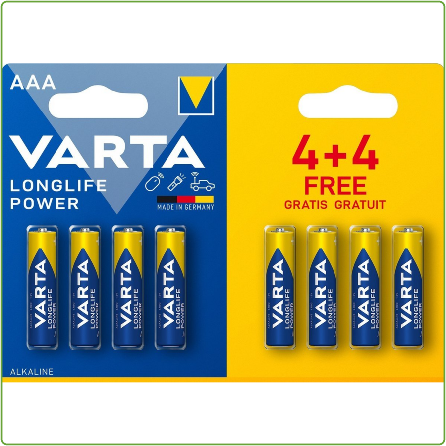 AAA Longlife Power Alkaline blister 4+4-1