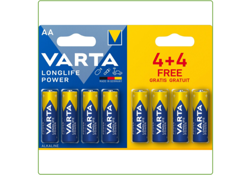  Varta AA Longlife Power Alkaline blister 4+4 