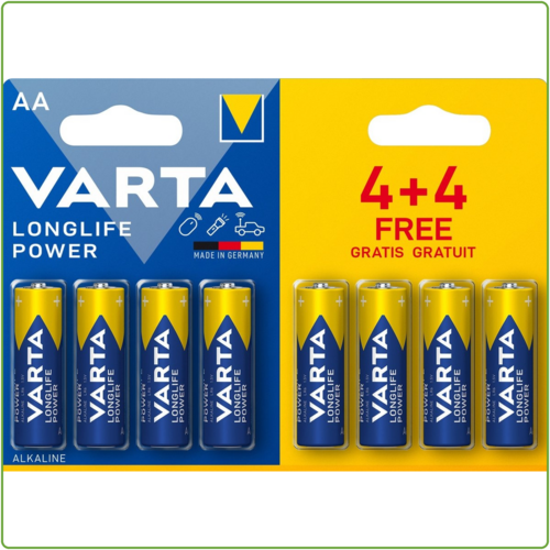  Varta AA Longlife Power Alkaline blister 4+4 