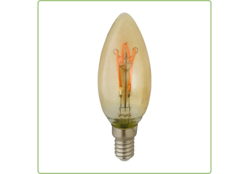  Vintage LED Kaars Ø 3,5 cm 4W Filament Lamp Amber 