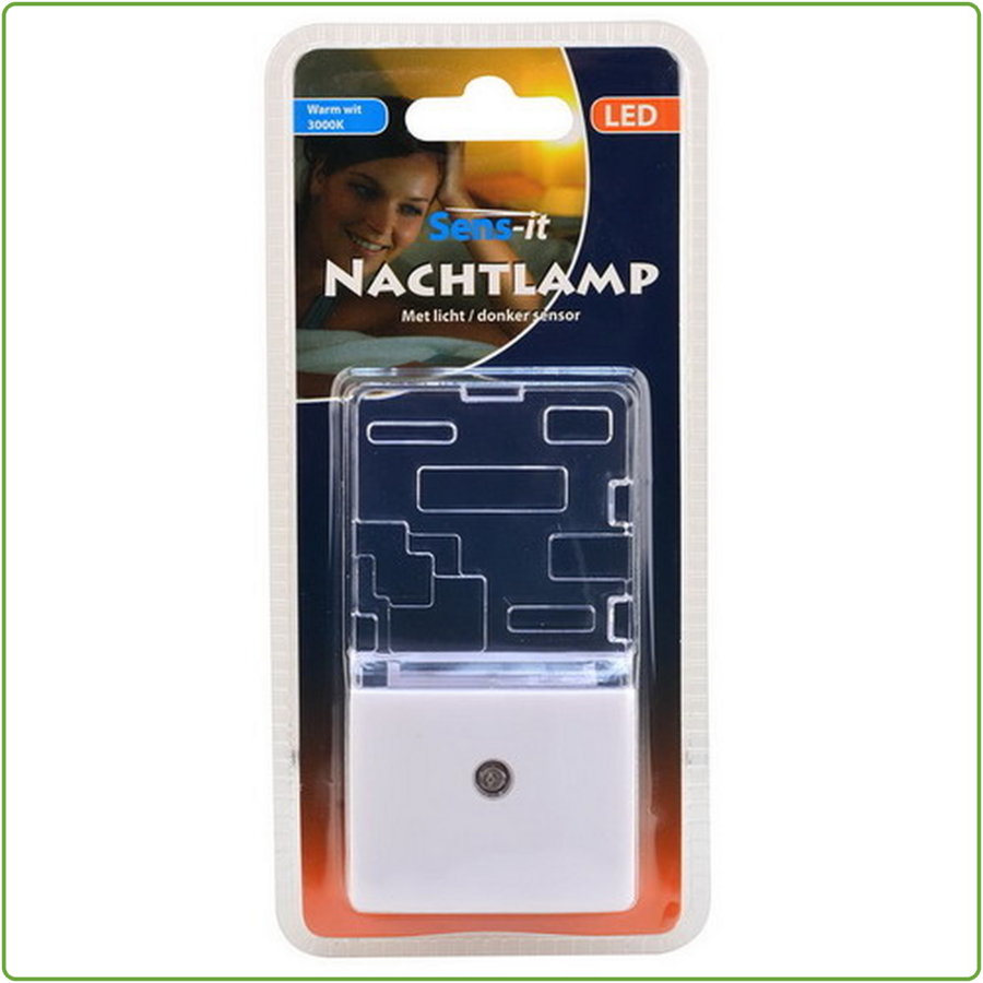LED Nachtlamp 3000K + licht/donker sensor-1