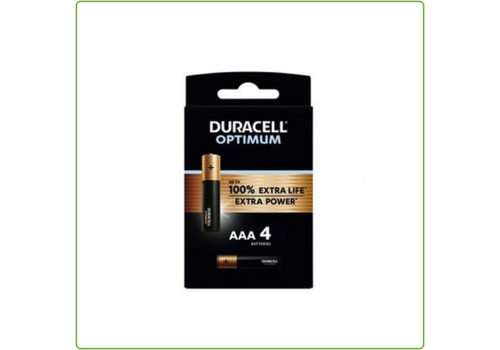  Duracell Optimum Alkaline AAA 4 pack (LR03) 