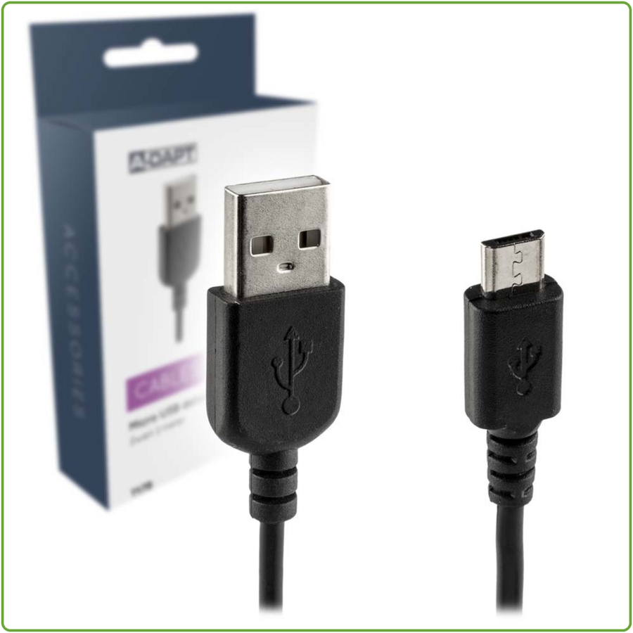 Data en Laadkabel USB-A > Micro USB 2m zwart-1