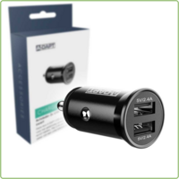 thumb-Autolader 2x USB Smart IC 4.8A Zwart-1