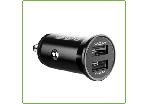  A-DAPT Autolader 2x USB Smart IC 4.8A zwart 