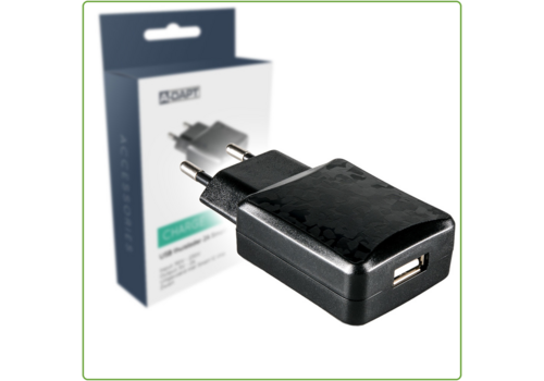  A-DAPT Thuislader 1x USB 2,1A zwart 