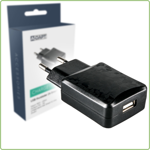  A-DAPT Thuislader 1x USB 2,1A zwart 
