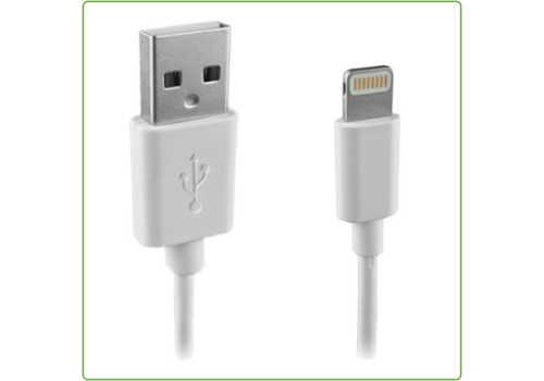  A-DAPT Laadkabel USB-A > Apple 8-pins 1m wit 