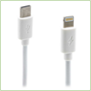 A-DAPT Laadkabel USB-C > Apple 8-pins 1m wit