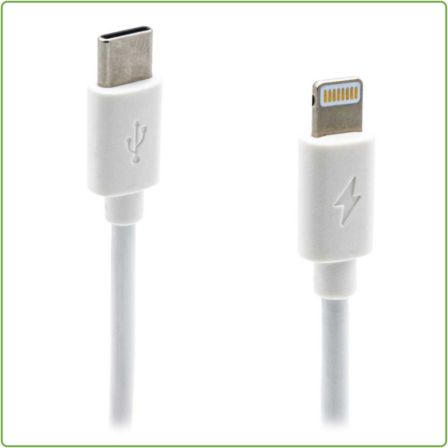 Laadkabel USB-C > Apple 8-pins 1m wit-1
