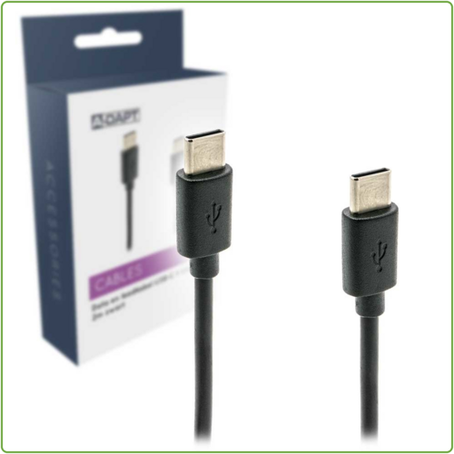  A-DAPT Data en Laadkabel USB-C > USB-C 2m Zwart 