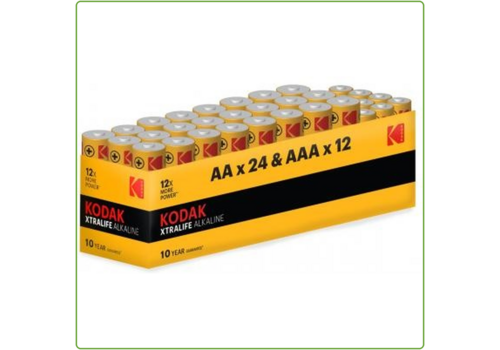  Kodak 24AA + 12AAA Xtralife Alkaline 