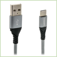 Data en Laadkabel USB-A > USB-C 1m PRO grijs