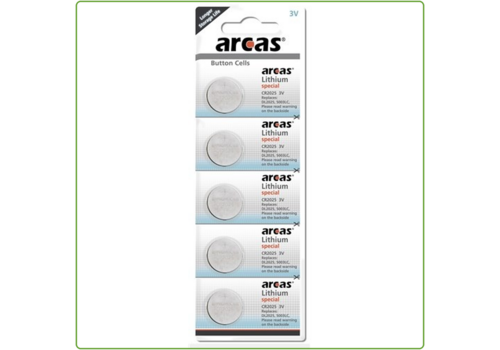  Arcas Lithium Knoopcel CR2025 3V blister 5 