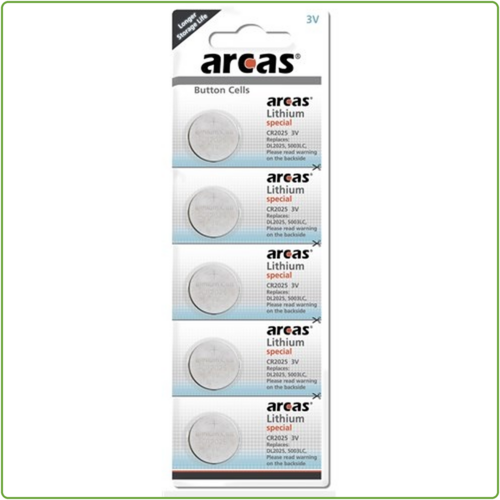  Arcas Lithium Knoopcel CR2025 3V blister 5 