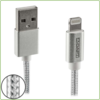 A-DAPT Data en Laadkabel USB-A > Apple 8-pins MFI 1m zilver