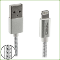 Data en Laadkabel USB-A > Apple 8-pins MFI 1m zilver
