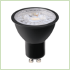 GHM LED GU10 Spot 3W-30W 250lm 2700K Zwart Dimbaar