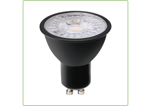  GHM LED GU10 Spot 3W-30W 250lm 2700K Zwart Dimbaar 