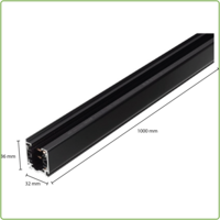 thumb-3-Fase Rail 1 Meter Zwart-1