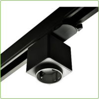 3-Fase Rail Stopcontact Zwart