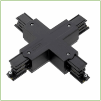 3-Fase Rail X-Vorm Connector Zwart