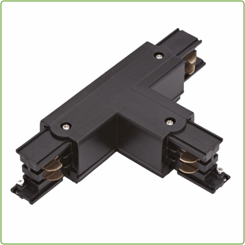  GHM 3-Fase Rail T-Vorm Connector Links Zwart 